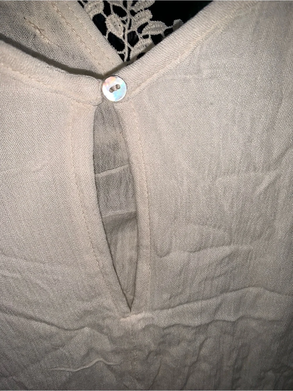 Nikibiki White Lace-Panel Chemise - Picture 5 of 9
